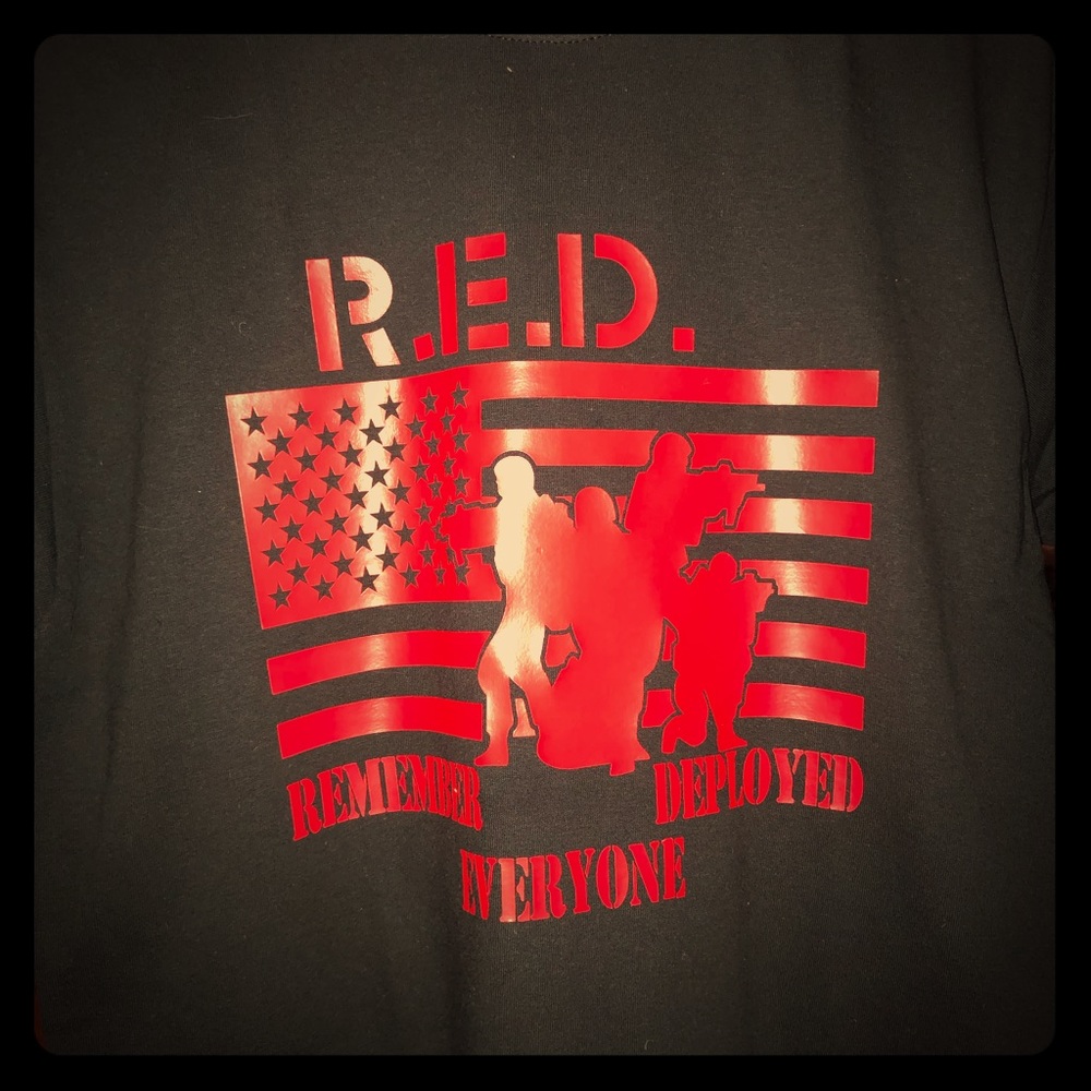 M. T-shirt. Remember everyone deployed